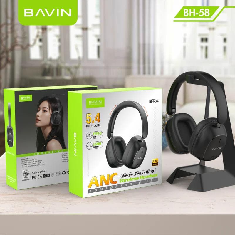 هدفون بی سیم باوین BAVIN مدل BH-58 — تصویر ۶