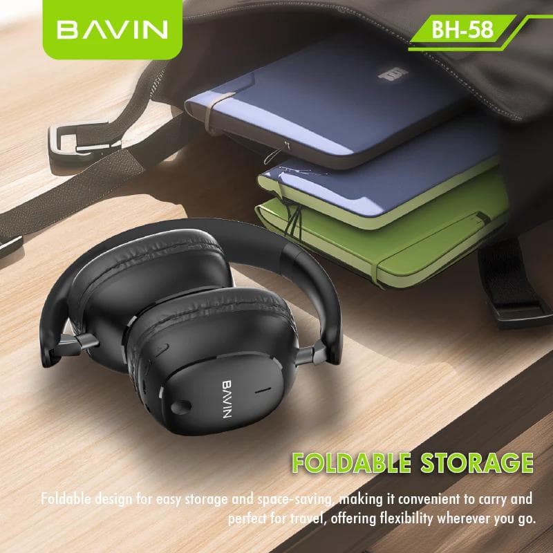هدفون بی سیم باوین BAVIN مدل BH-58 — تصویر ۴