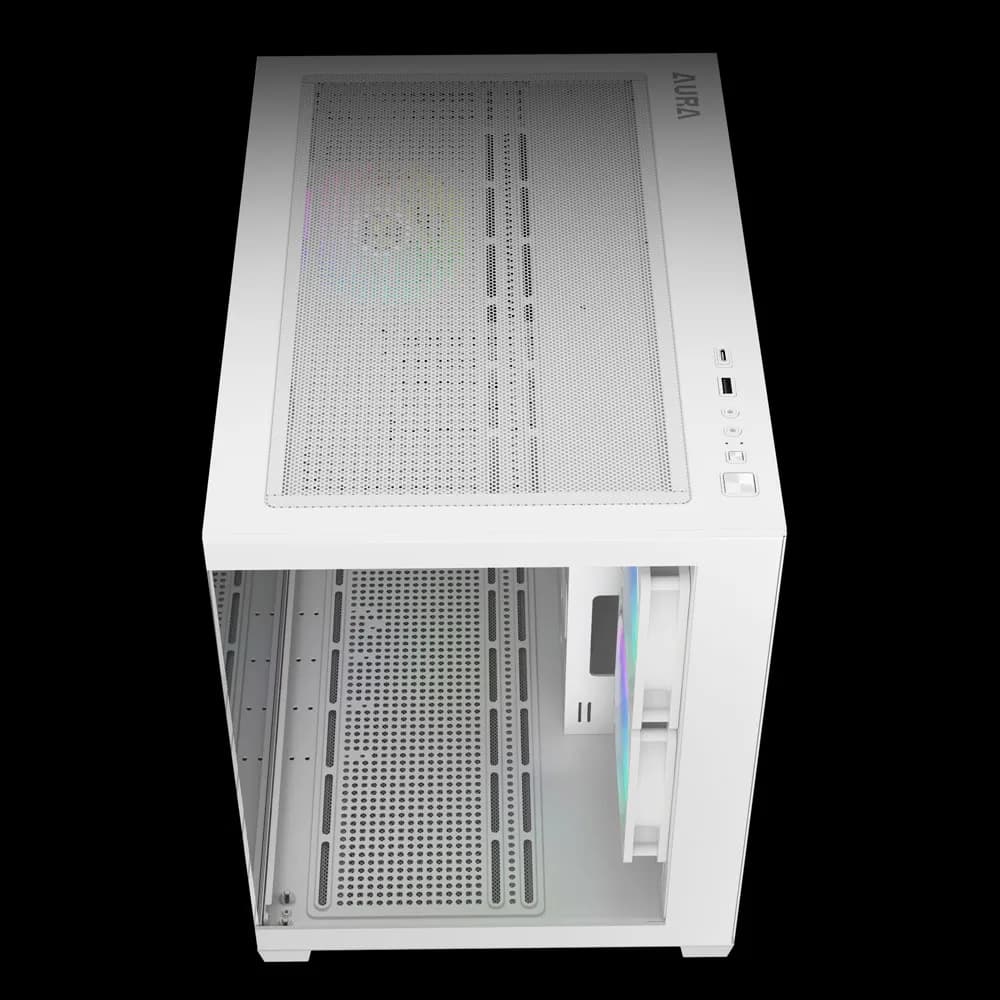 کیس کامپیوتر گیمدیاس مدل AURA GC10M V2 WH ARGB — تصویر ۴
