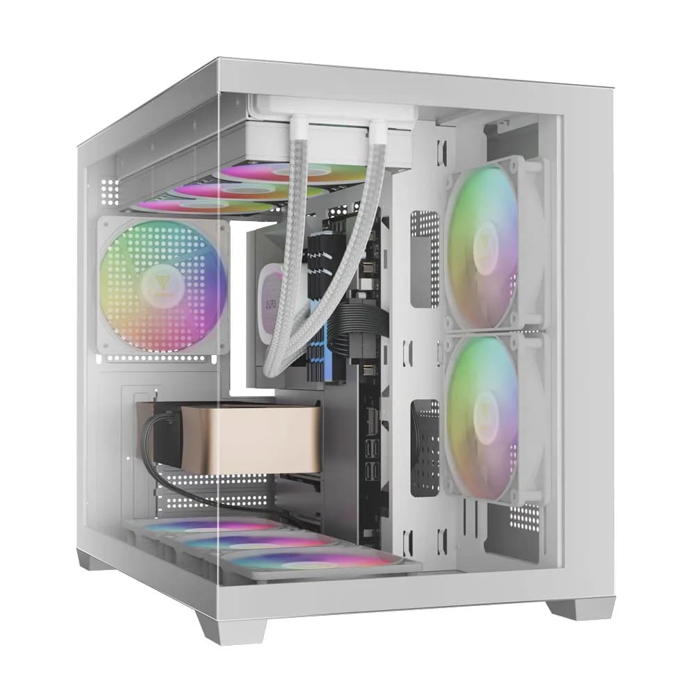 کیس کامپیوتر گیمدیاس مدل AURA GC10M V2 WH ARGB
