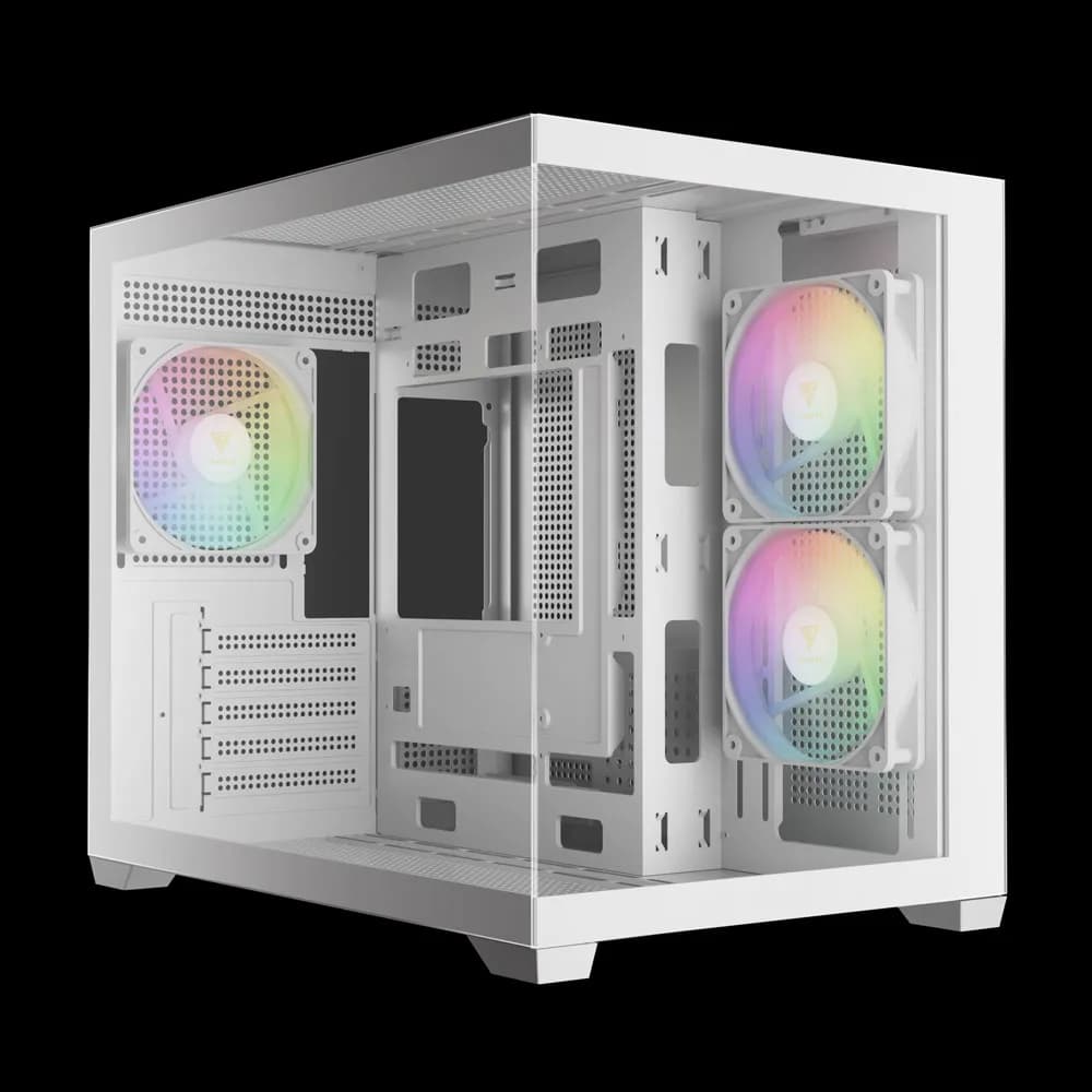 کیس کامپیوتر گیمدیاس مدل AURA GC10M V2 WH ARGB — تصویر ۳