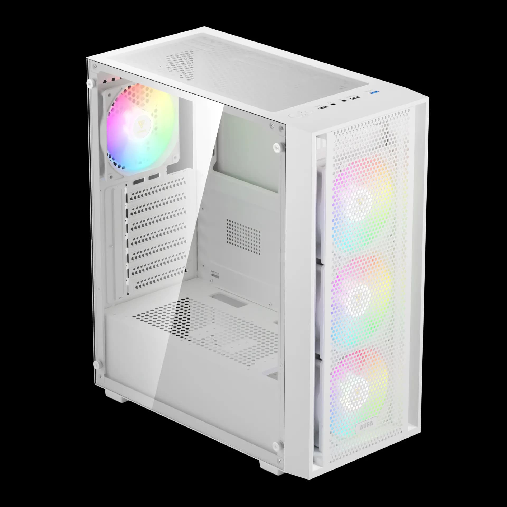 کیس کامپیوتر گیمدیاس مدل AURA GC2 ELITE ARGB WH — تصویر ۵