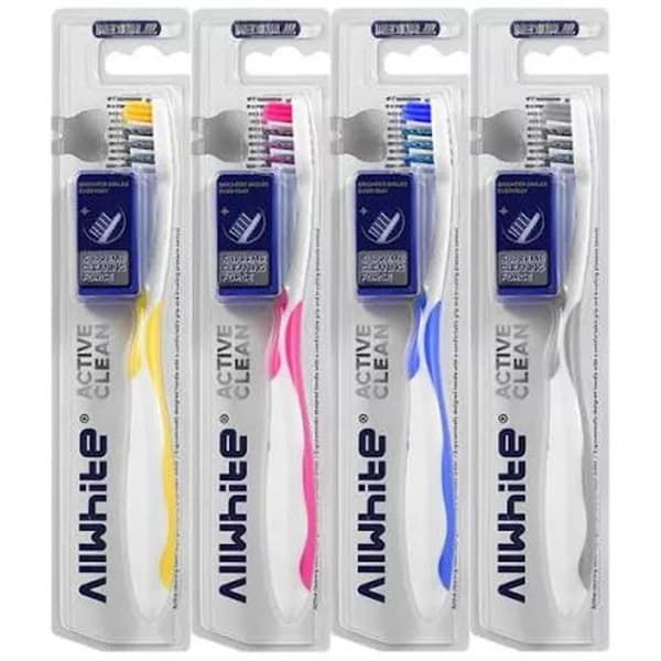 مسواک آل وایت مدل active clean با برس متوسط مناسب همه دندانها — تصویر ۲