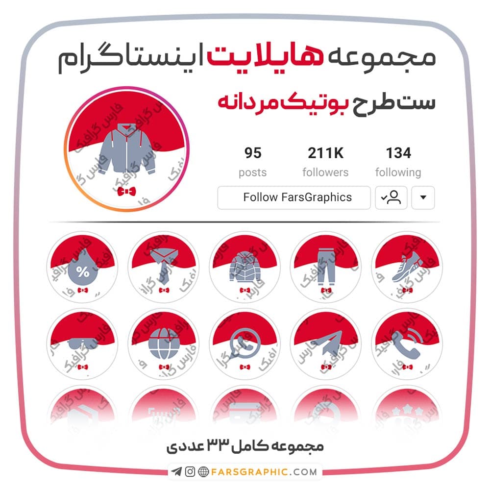 مجموعه کاور هایلایت بوتیک مردانه — تصویر ۲