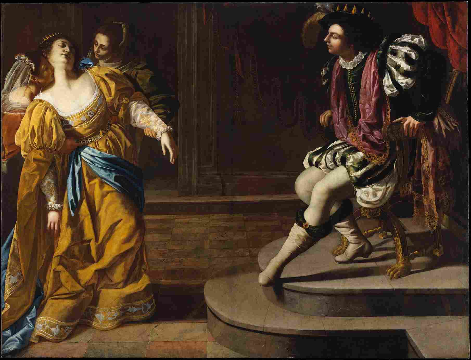 نقاشی Esther before Ahasuerus 1640 Artemisia Gentileschi — تصویر ۲