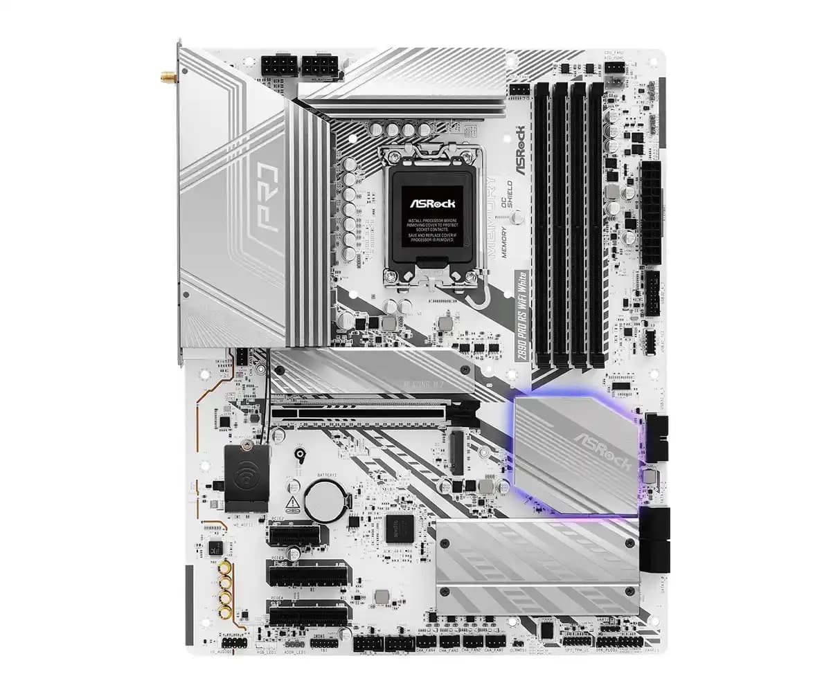 مادربرد ازراک مدل Z890 Pro RS WiFi White — تصویر ۶