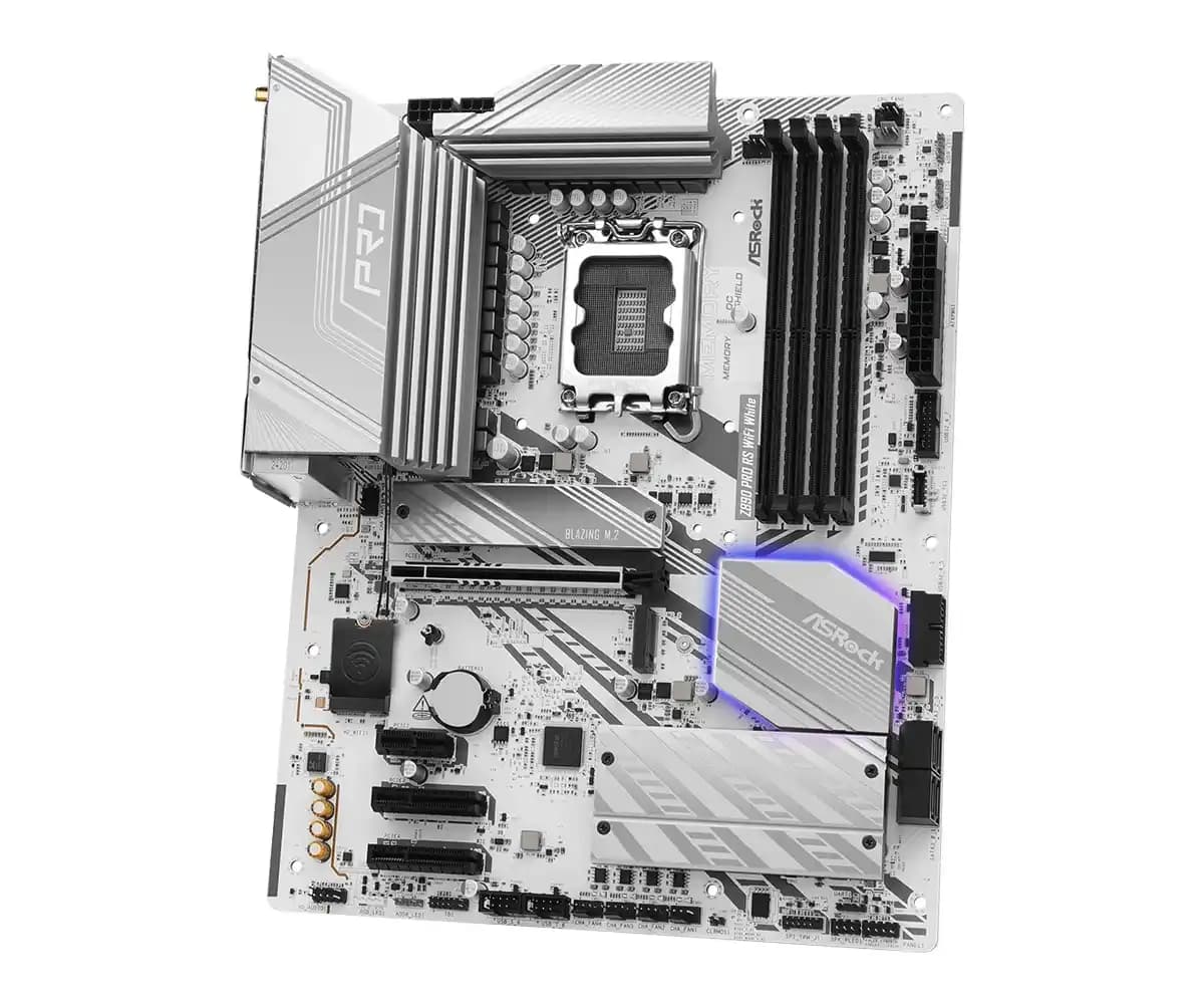 مادربرد ازراک مدل Z890 Pro RS WiFi White — تصویر ۵