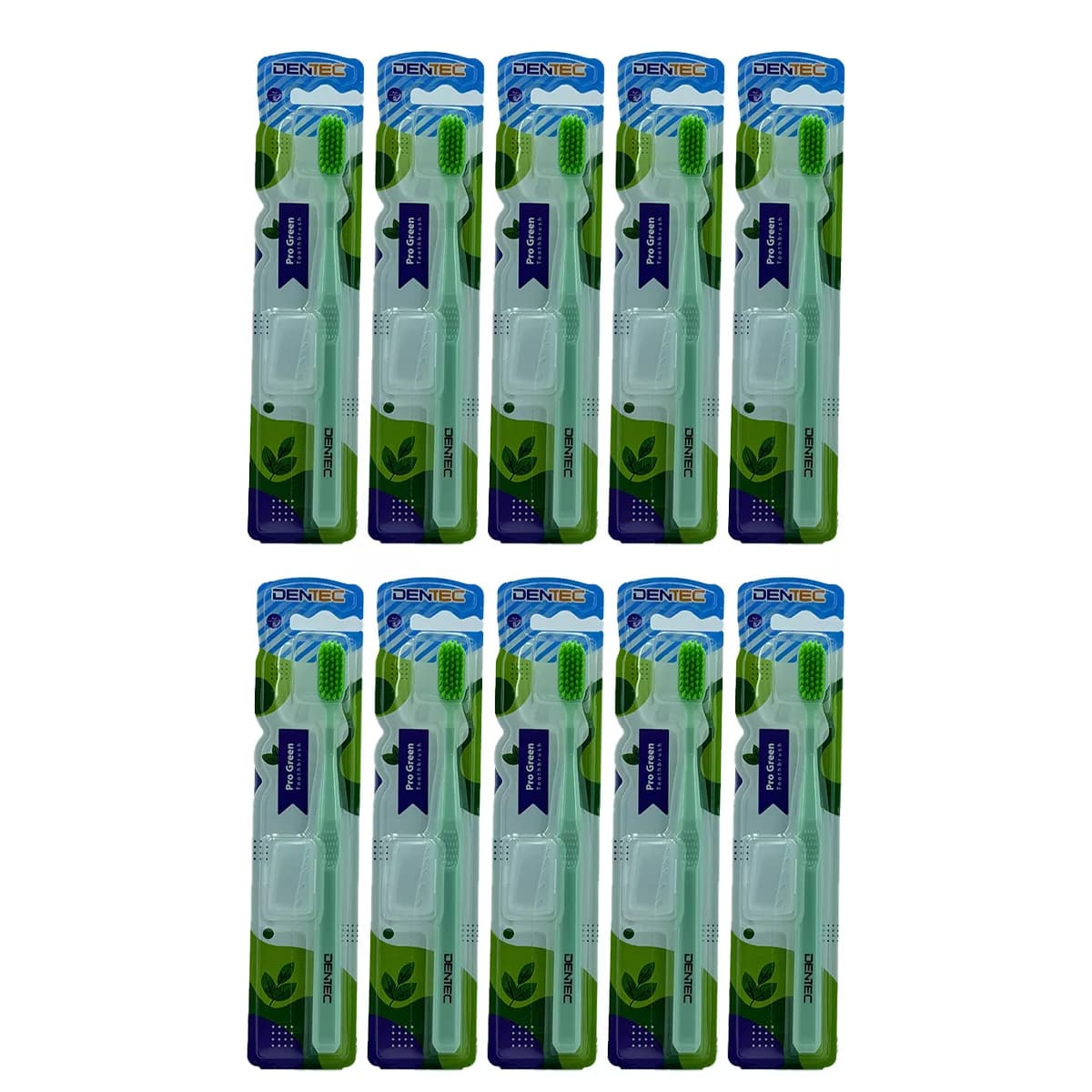 مسواک دن تک مدل Pro Green با برس نرم بسته 12 عددی — تصویر ۲