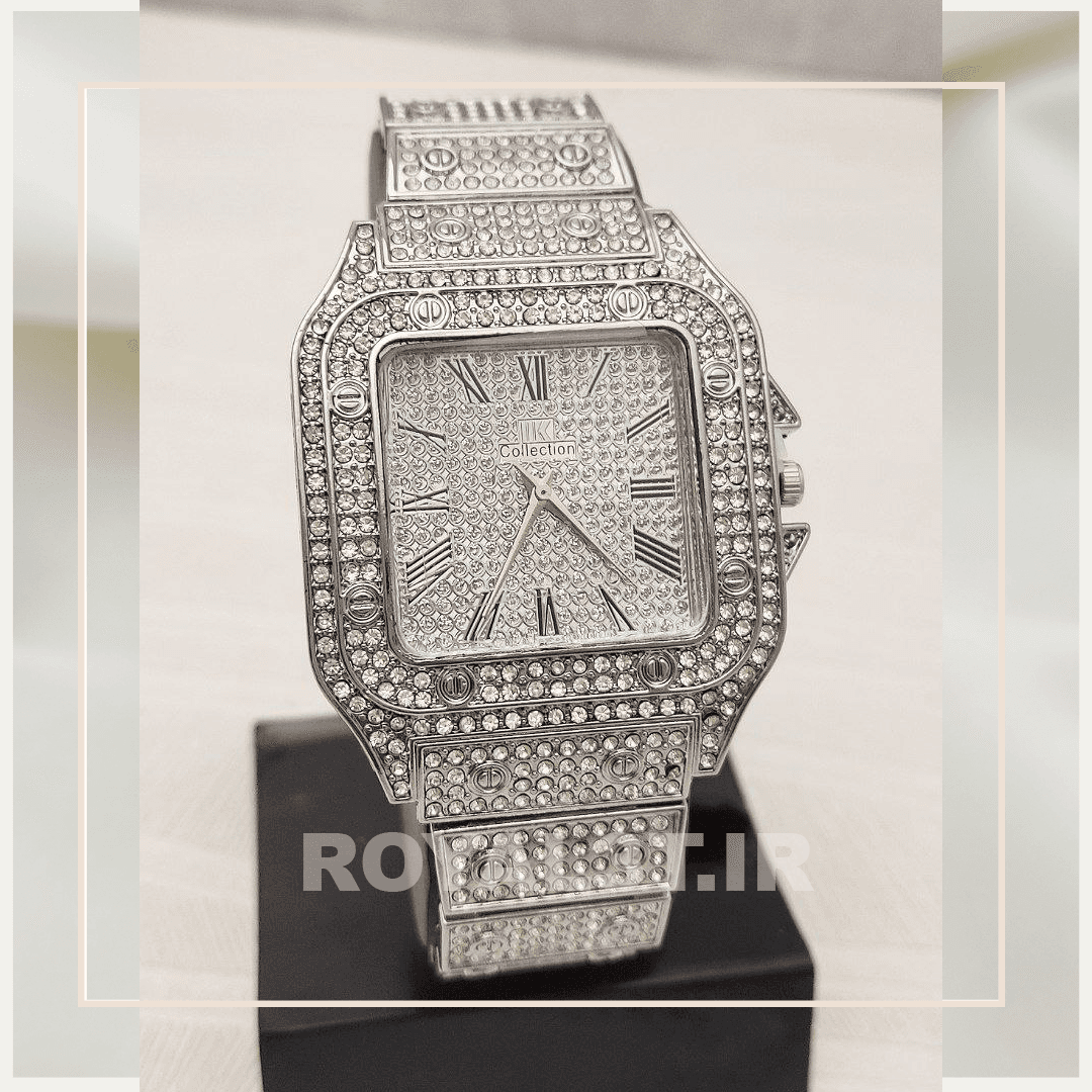 ساعت مچی فول نگین نقره ای LLK COLLECTION کد 473 — تصویر ۲
