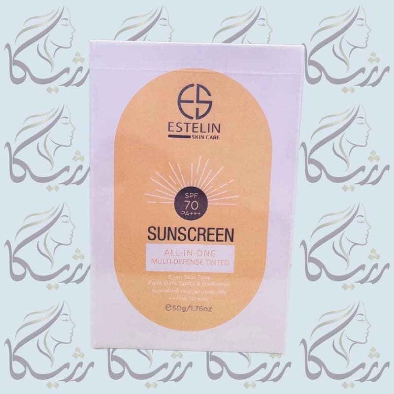 ضد آفتاب رنگی (تینتی) استیلن SPF70 مدل زرد 50 گرم