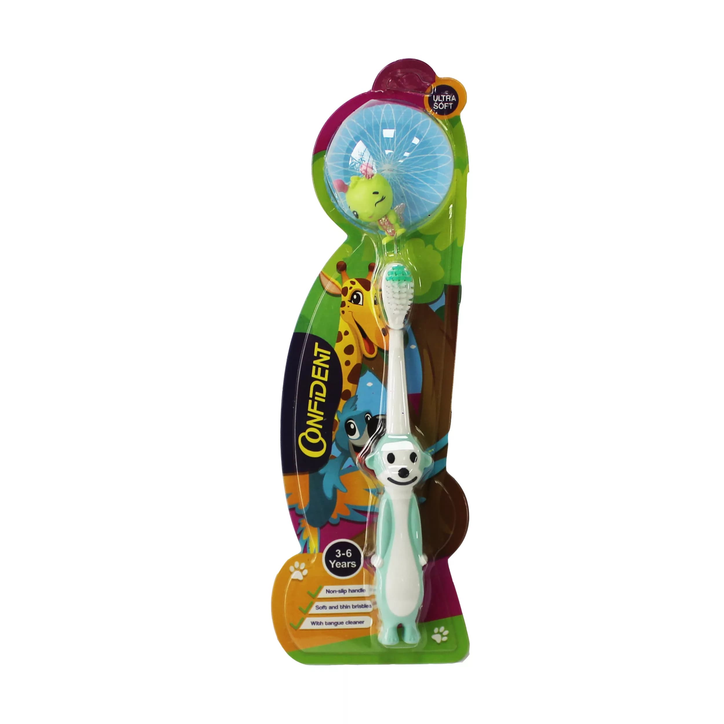 مسواک کانفیدنت مدل TINY-MONKEY GIFT با برس خیلی نرم — تصویر ۴