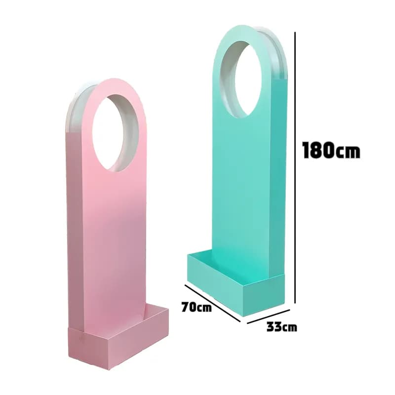 پایه گل PVC رنگی مدل ماه گل — تصویر ۲