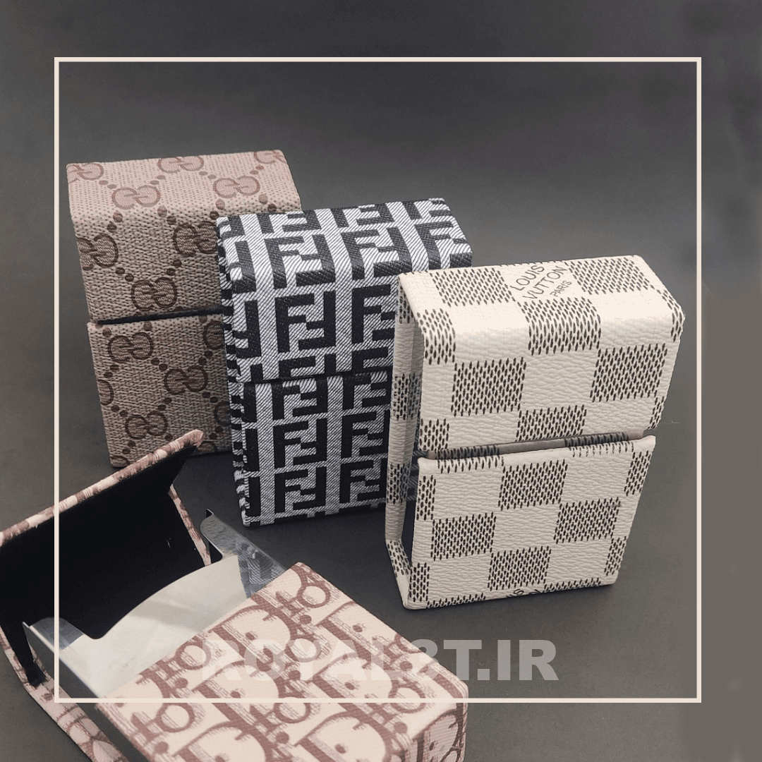 جای پاکت سیگار استیل چرمی کد 287 — تصویر ۴