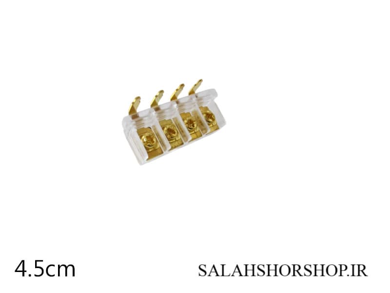 ترمینال خروجی باند آمپلی فایر طلایی سفید 4 پین (4.5cm)