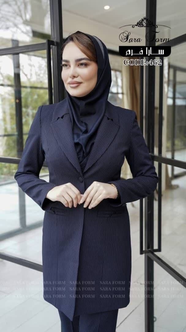 مانتو و شلوار دیپلمات اداری زنانه تک خط کد 462
