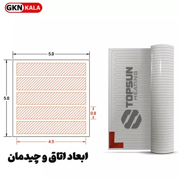 پکیچ گرمایش کف تاپسان (5×5 تا 5×6) — تصویر ۷