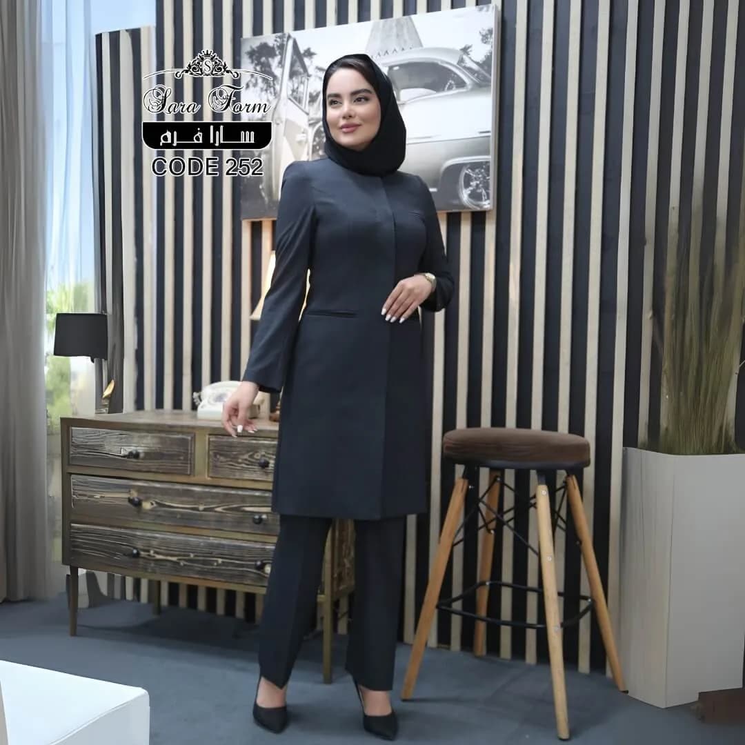 فرم اداری ساده مانتو شلوار کد 252 — تصویر ۱۱