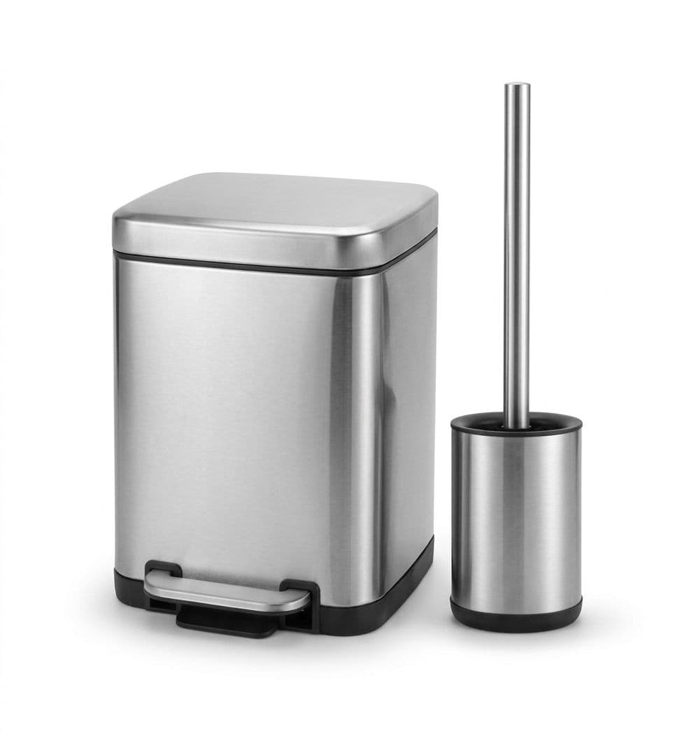 سطل برس استیل 6 لیتری پدالی _ EV6 — تصویر ۳