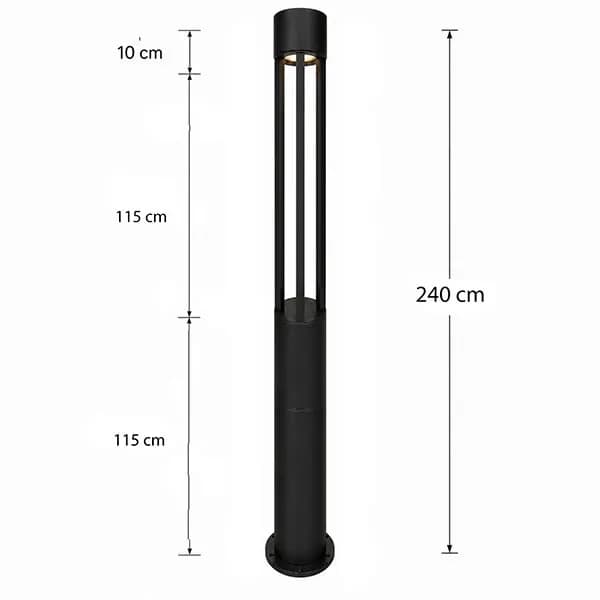 چراغ پارکی دیواری و ایستاده کد P108 — تصویر ۷