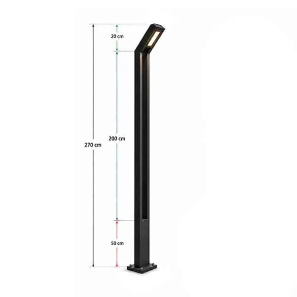 چراغ پارکی دیواری و ایستاده کد P106 — تصویر ۷