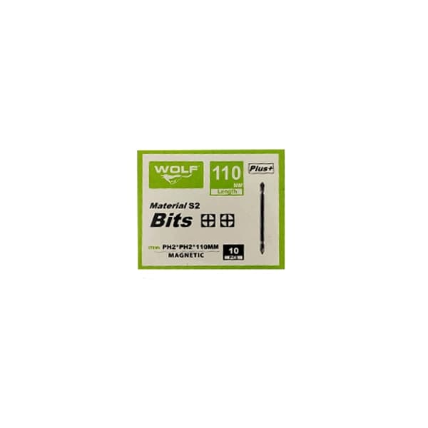 سر پیچ گوشتی بلند دریلی ولف Wolf Plus Material S2 Bits — تصویر ۲
