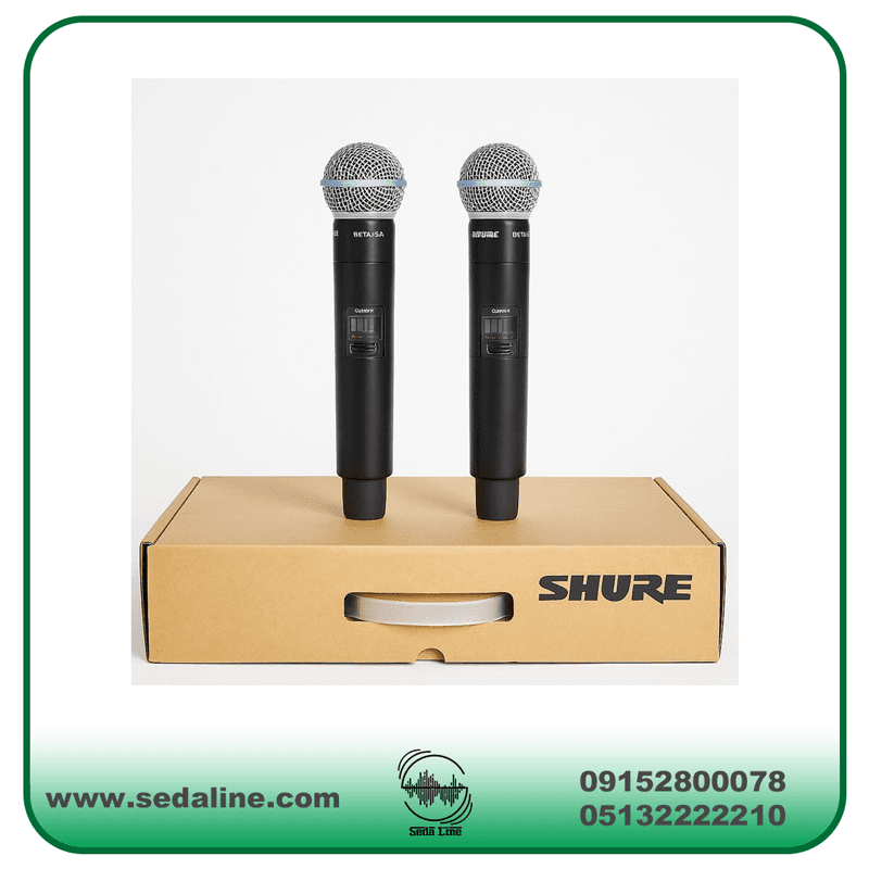میکروفن بی‌سیم برند شور SHURE دو دستی QLX-D (با کپسولBETA58 )