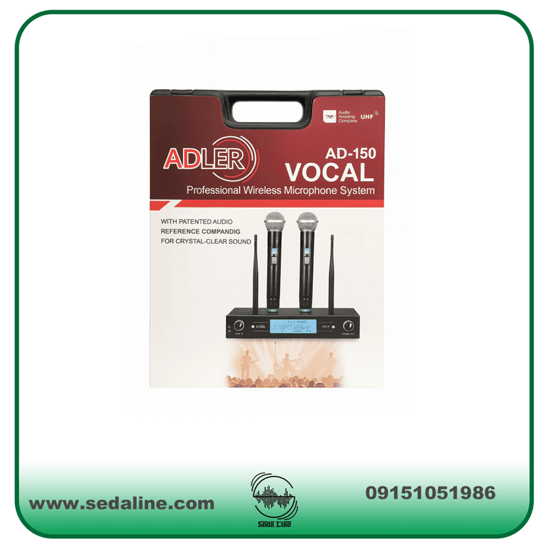 میکروفن بی سیم دو دستی ADLER مدل AD150 — تصویر ۳