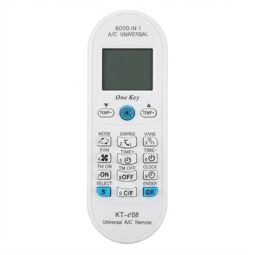 ریموت کنترل یونیورسال(همه کاره) کولر گازی KT-e08 6000 in 1 — تصویر ۴