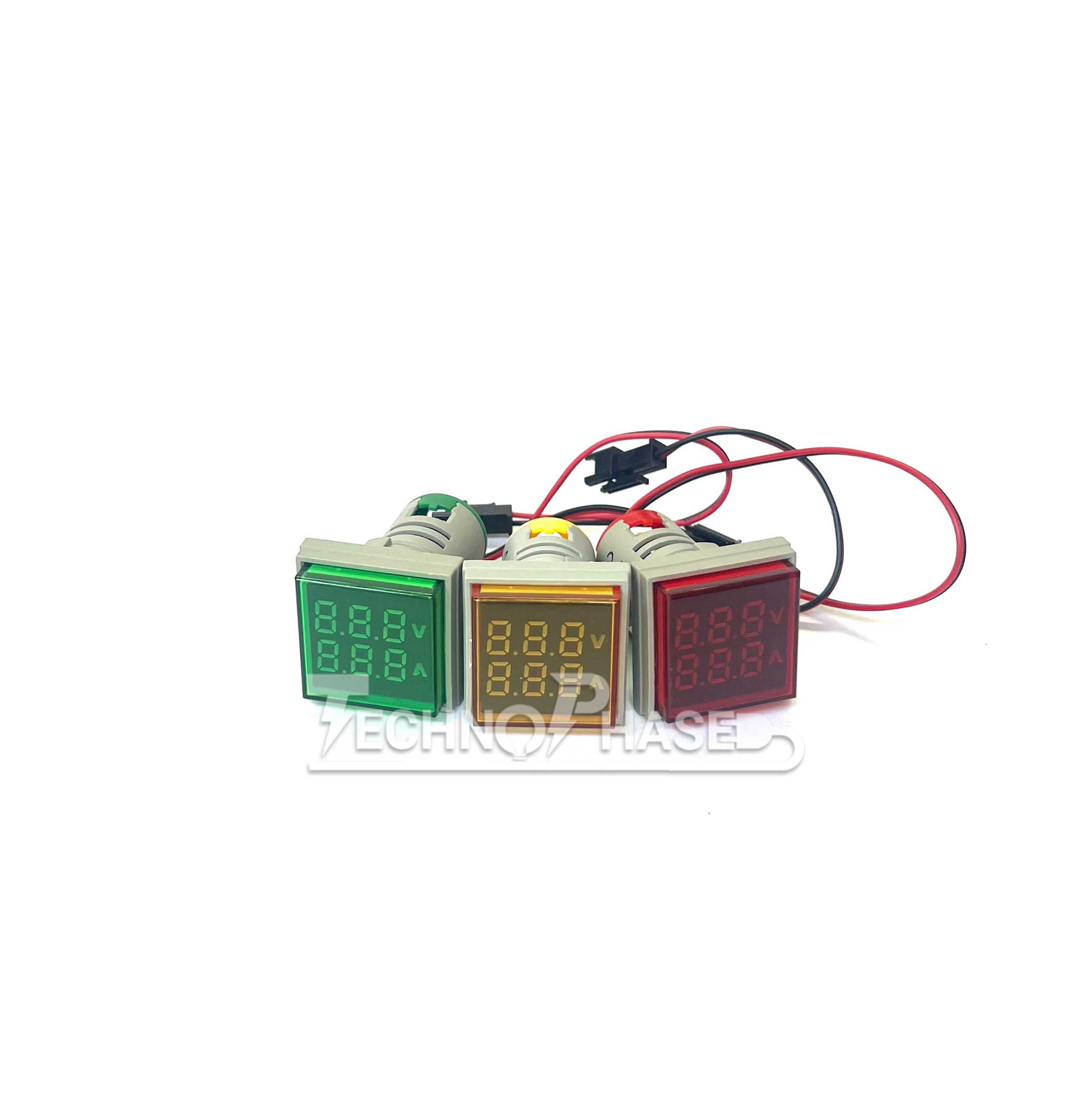 چراغ سیگنال ولت آمپر متری مربع تکنوفاز مدل TP-VAMS22AC