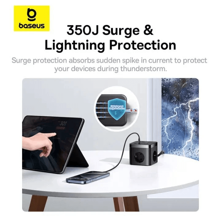 شارژر رومیزی 30 وات بیسوس POWER COMBO — تصویر ۸