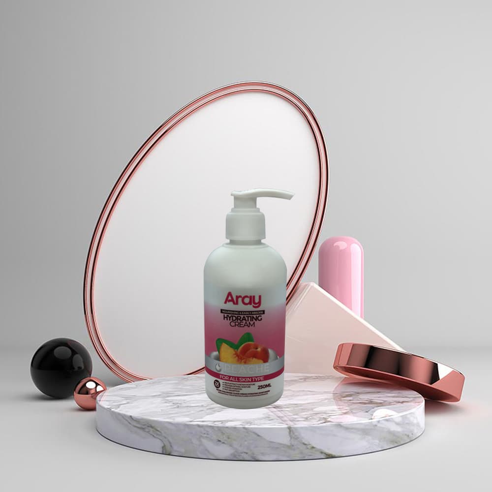 کرم آبرسان دست و صورت آرای مدل هلو مناسب انواع پوست حجم 250 میلی لیتر — تصویر ۴