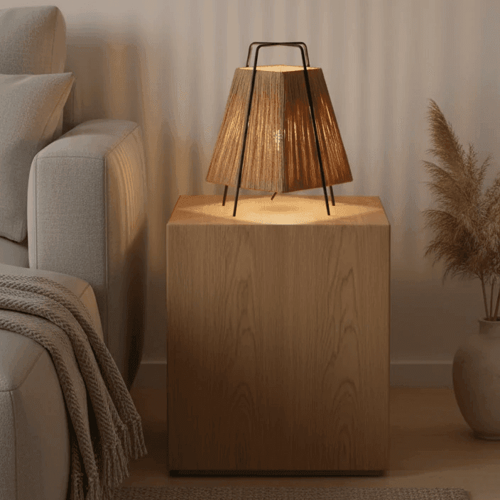 آباژور مربعی مینیمال رومیزی