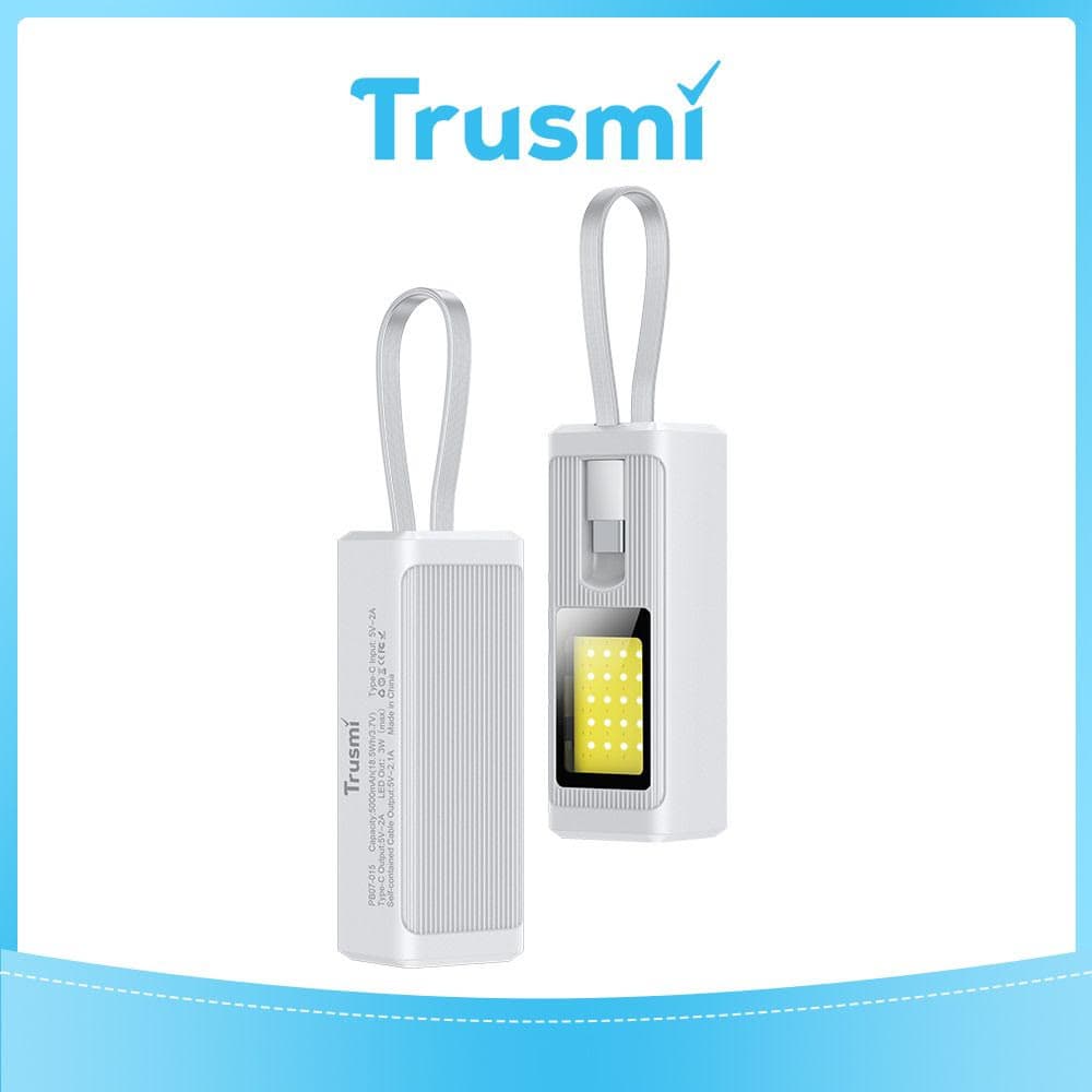 پاور بانک 5000 تروسمی مدل Trusmi power bank with LED Light PB07-012