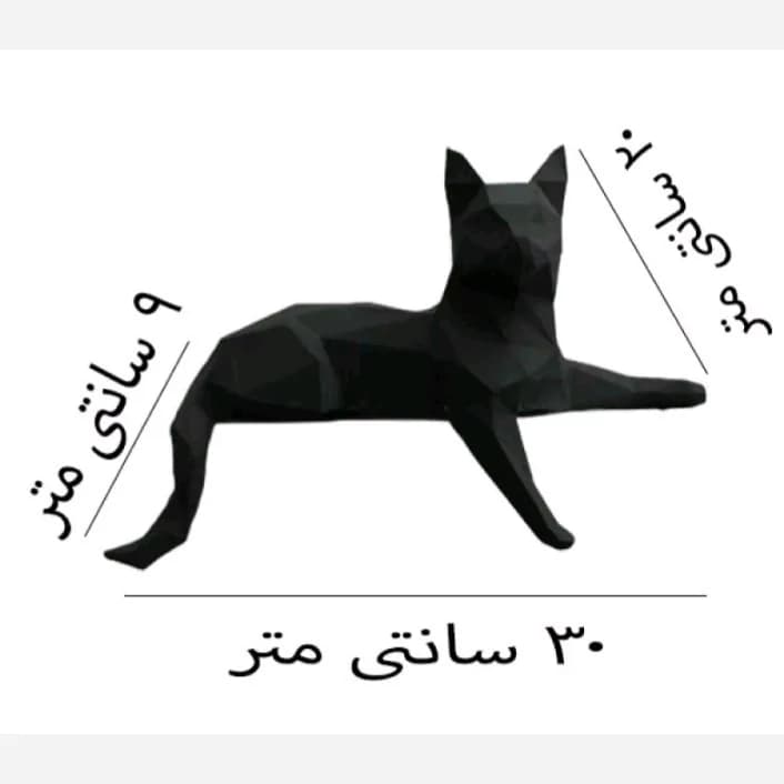 مجسمه مدل گربه گرافیکی مجموعه 2 عددی کوچک — تصویر ۵