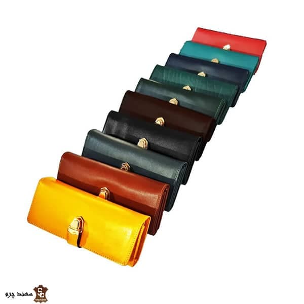 کیف پول زنانه چرم طبیعی کدC5-110 — تصویر ۳