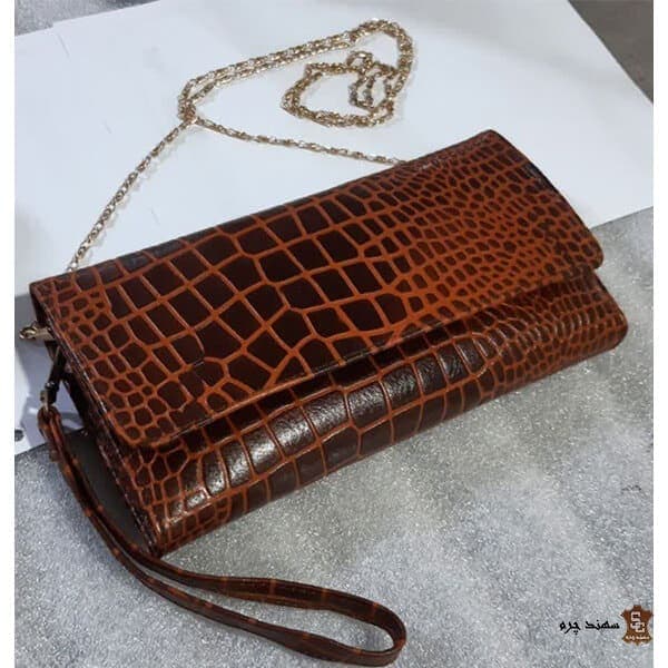 کیف شب مجلسی زنانه چرم طبیعی کدC3-108 — تصویر ۳