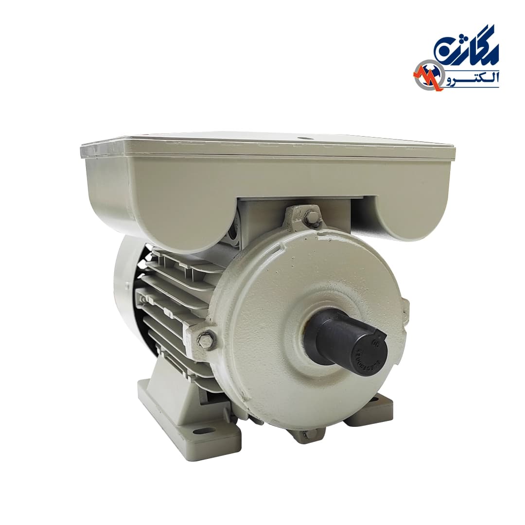 الکتروموتور الکتروژن بدنه آلومینیوم تکفاز 1.5 کیلووات (2 اسب) دو خازن 1500دور crs — تصویر ۸