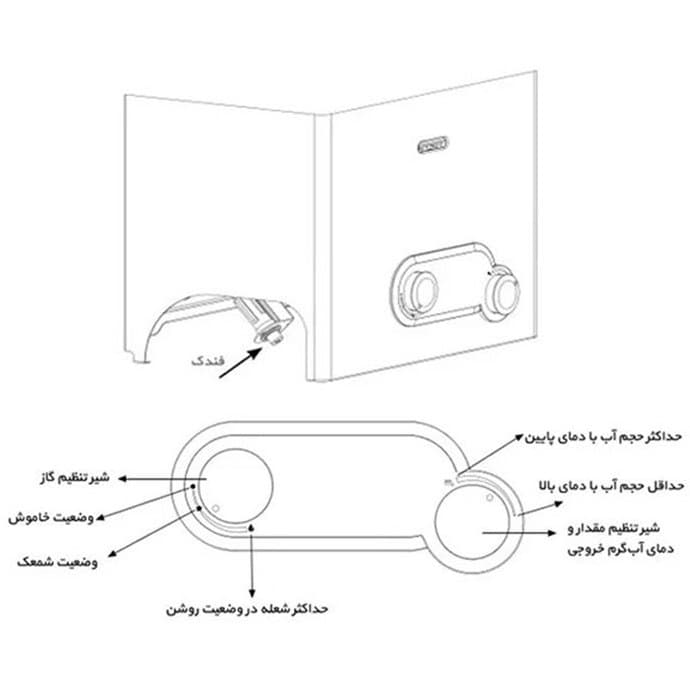 آبگرمکن دیواری بوتان مدل B4318if Turbo — تصویر ۲