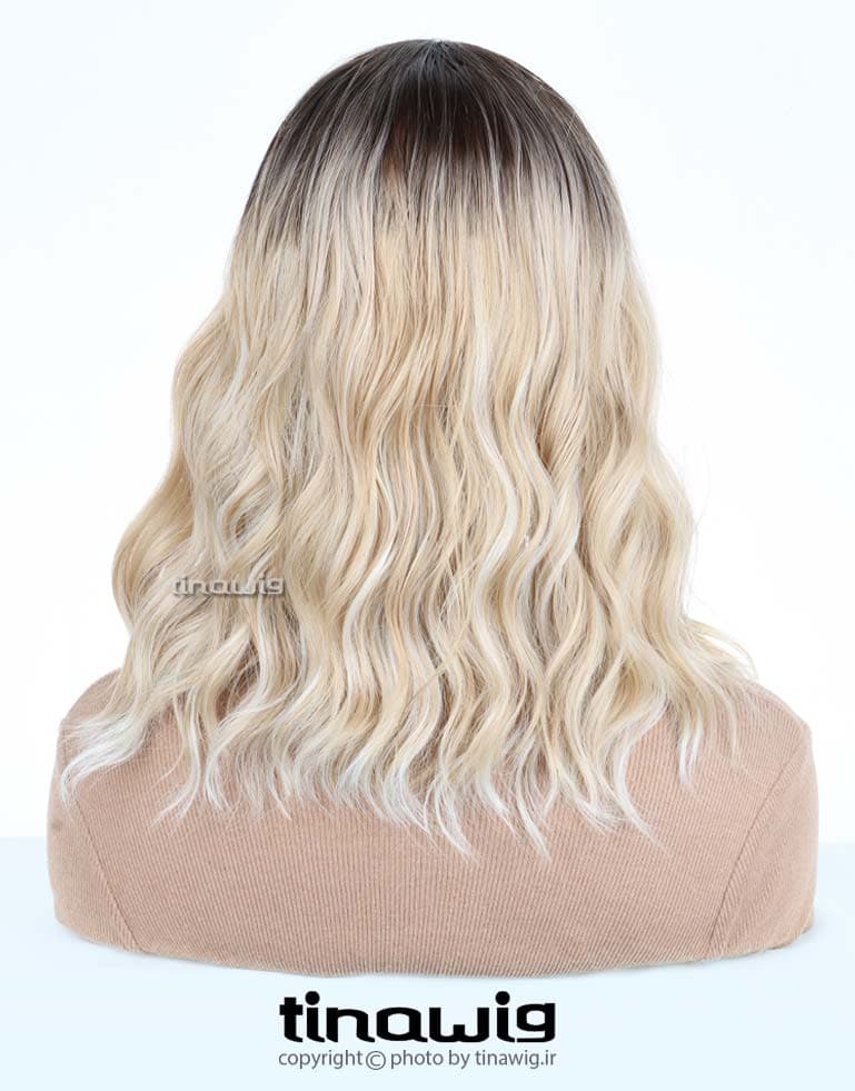 کلاه گیس زنانه کد-CHLOE50-8TT613H15 با موی مصنوعی رنگ آمبره مدل کلوئه — تصویر ۸