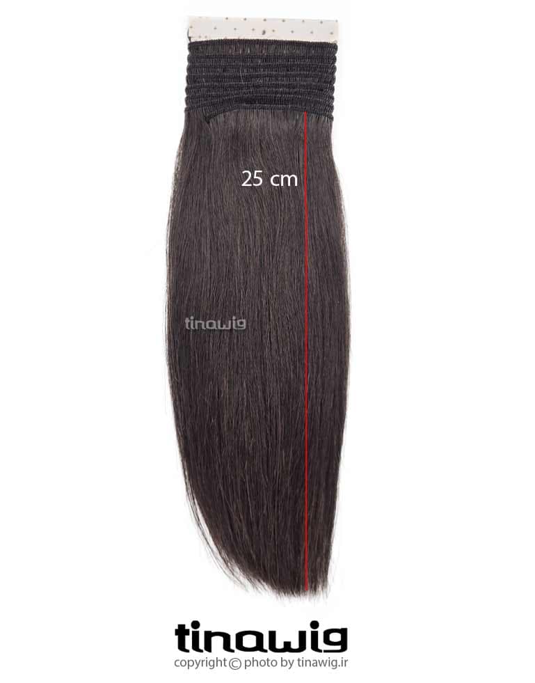 موی طبیعی سردوخت CM25-COLOR-4 قد 25 سانت مدل پروسس رنگ قهوه ای تیره — تصویر ۸