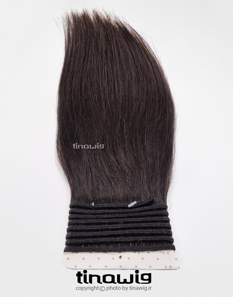 موی طبیعی سردوخت CM25-COLOR-4 قد 25 سانت مدل پروسس رنگ قهوه ای تیره — تصویر ۹