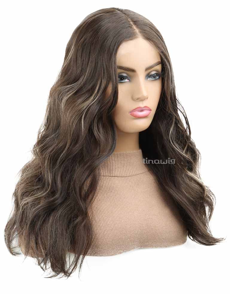 کلاه گیس زنانه کدVANESSA65-8T15 با موی مصنوعی رنگ هایلایت