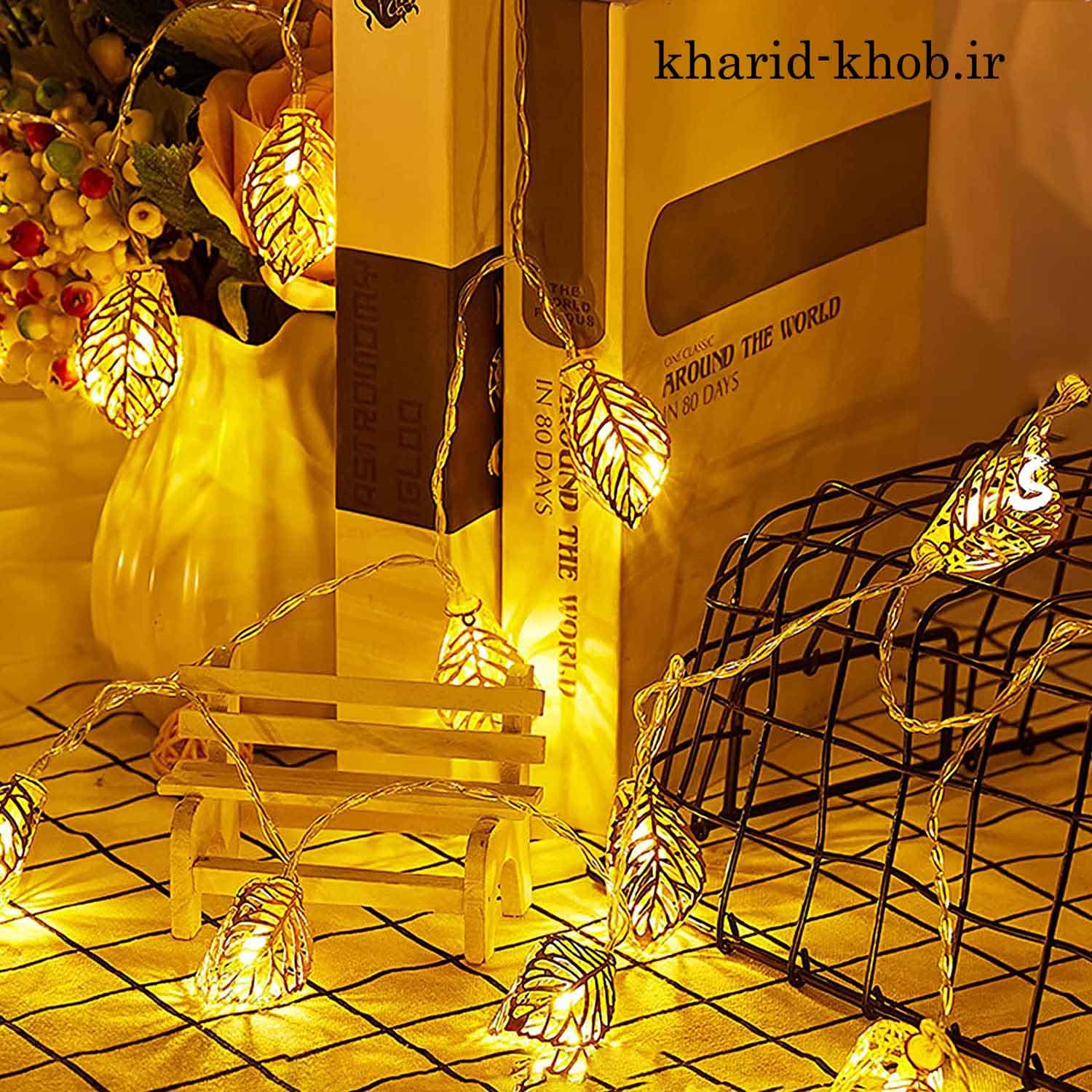ریسه برگ 3D طلایی — تصویر ۷
