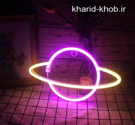 تابلو طرح سیاره نئونی — تصویر ۲