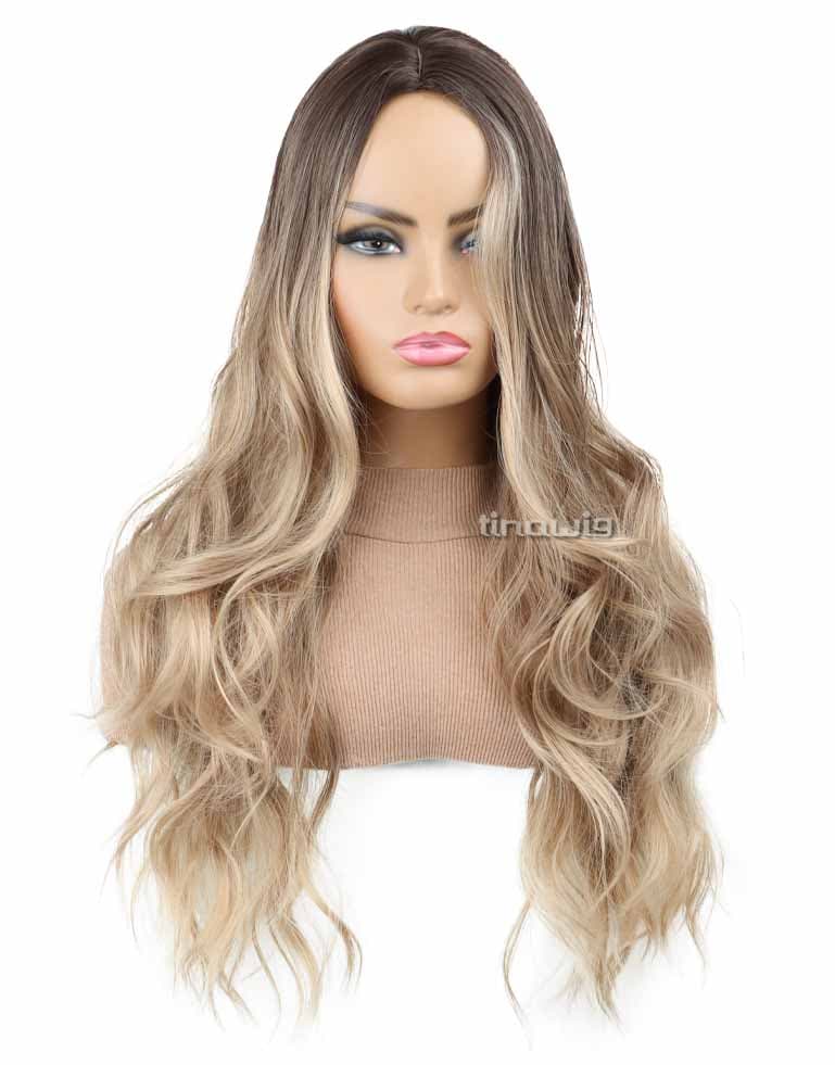 کلاه گیس زنانه کدVANE75-8T10H17 با موی مصنوعی رنگ آمبره مدل وین — تصویر ۷