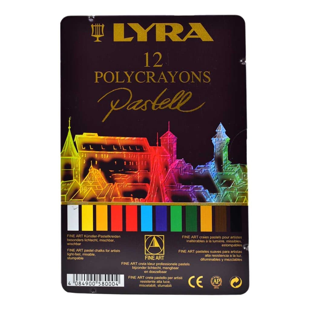 پاستل گچی 12 رنگ لیرا مدل Polycrayons ا LYRA Polycrayons 12 colors Pastel — تصویر ۲
