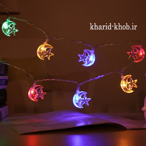 ریسه ماه ستاره رنگارنگ — تصویر ۲