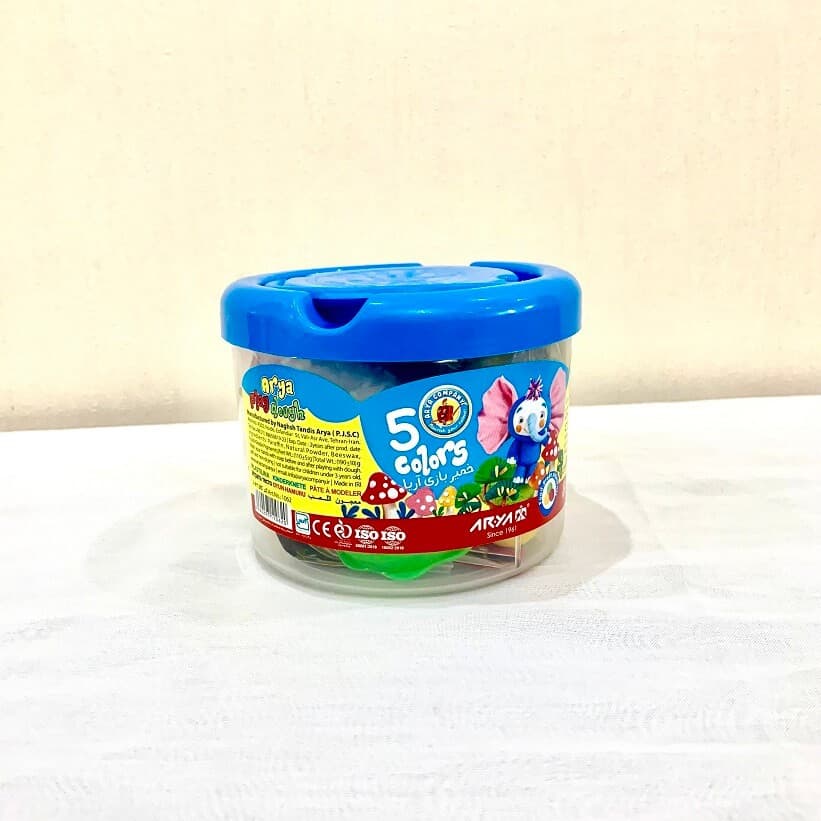 خمیر بازی 5 رنگ سطلی آریا — تصویر ۹