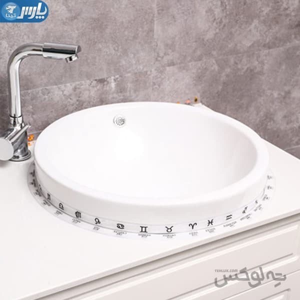 برچسب دور سینک شفاف طرح دار — تصویر ۴