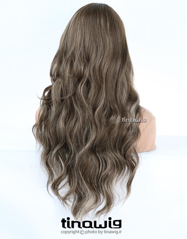کلاه گیس زنانه کدCANDY80-8H24 با موی مصنوعی هایلایت — تصویر ۹
